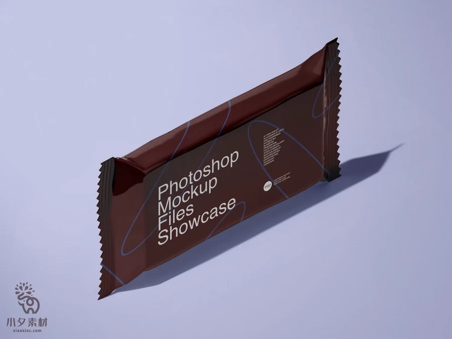 巧克力饼干糖果食品食物零食包装袋多角度展示文创样机PSD素材【003】
